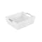 Simplify White Shelf Storage Rattan Tote Basket